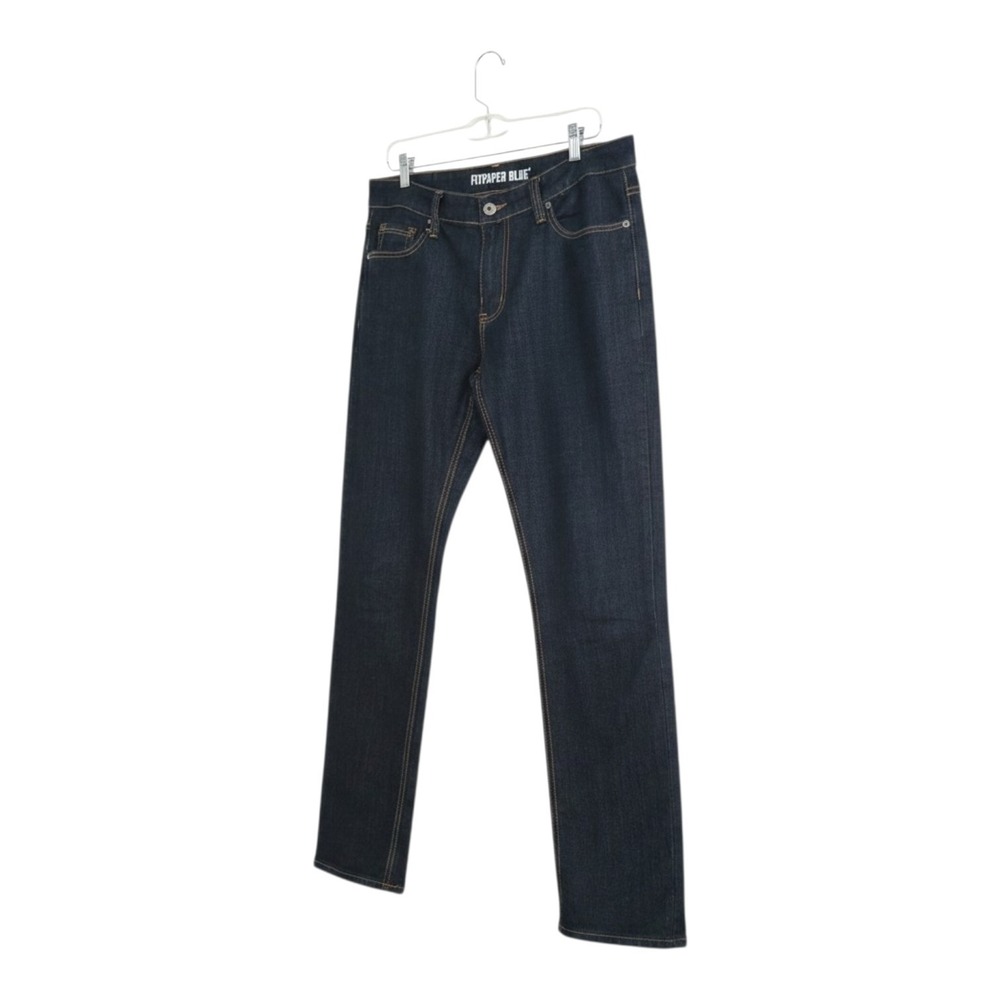 Flypaper Blue Men's‎ Slim Cut Dark Wash Straight Leg Jeans Size 33x32 (34x33)